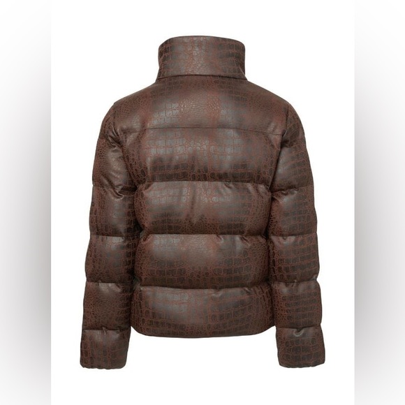NWT UNREAL FUR Crocodile effect padded jacket - Picture 2 of 8